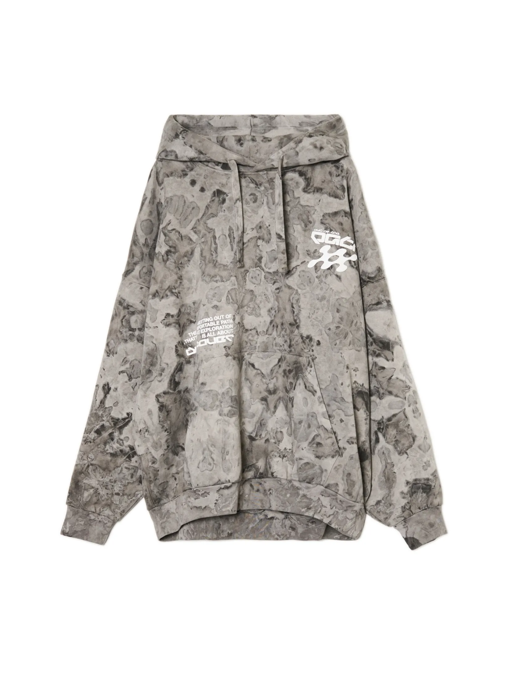 Discount Oversizowa bluza z kapturem i nadrukiem Bluzy