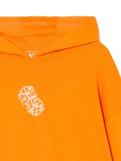 Discount Pomarańczowa bluza z kapturem i nadrukiem UNISEX Unisex|Unisex