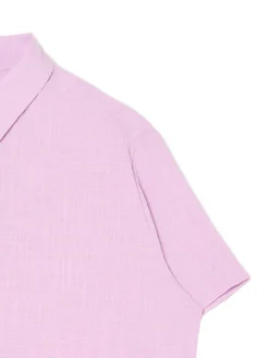 Clearance Różowa koszula w retro stylu Koszule, Bluzki
