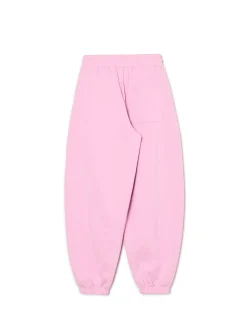 Clearance Różowe joggery z wysokim stanem Spodnie