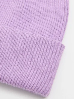 Outlet Różówa czapka beanie z dodatkiem wiskozy Czapki