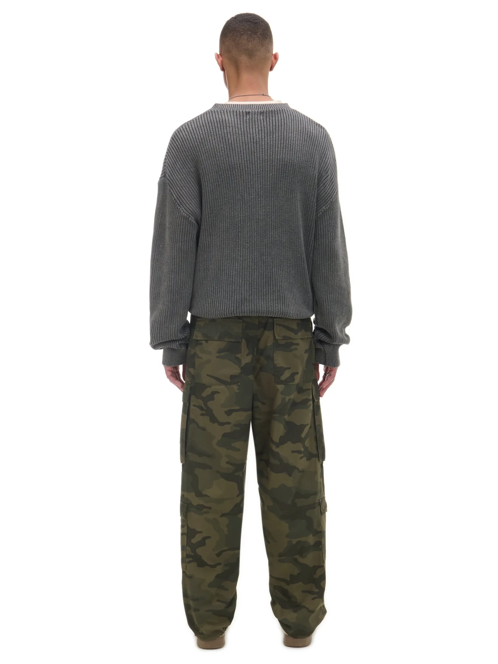 Clearance Spodnie cargo z motywem moro Spodnie