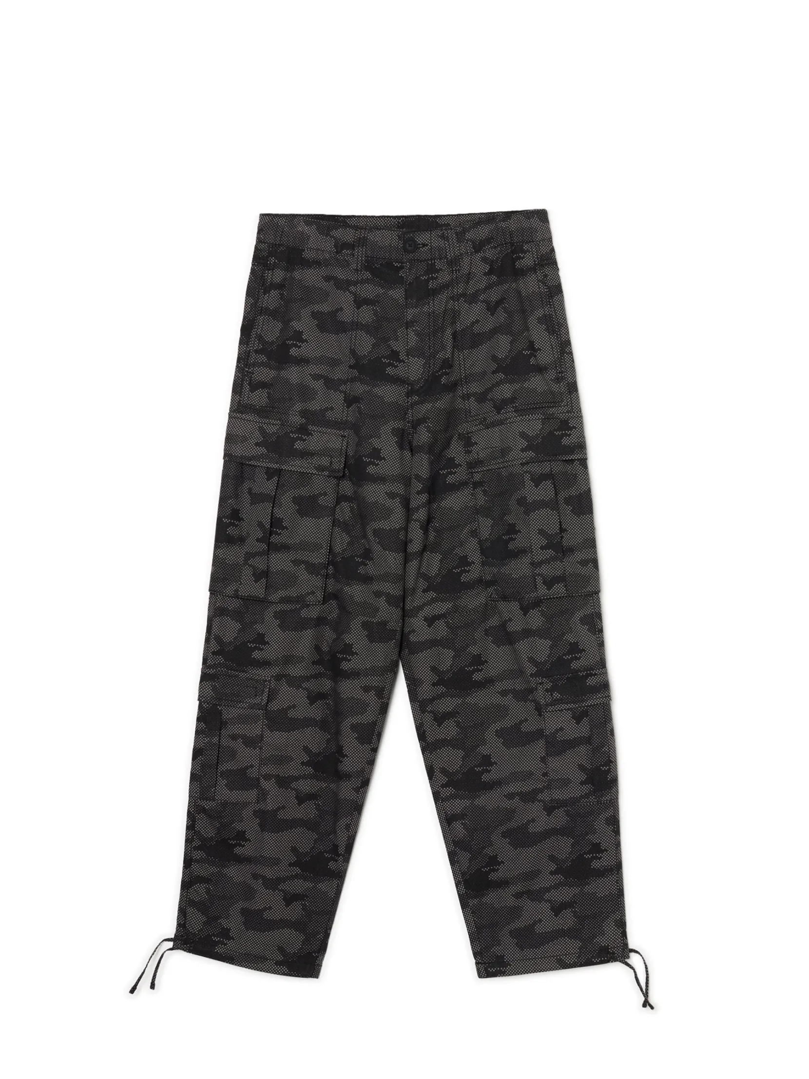 Clearance Spodnie cargo ze wzorem moro Spodnie