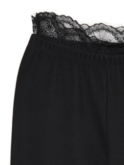 Fashion Spodnie flare z koronką Spodnie