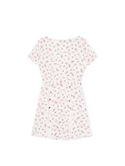 Clearance Sukienka mini z wiskozy w kwiaty Sukienki, Kombinezony