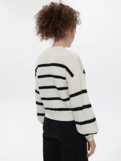 Sale Sweter w czarne paski Swetry