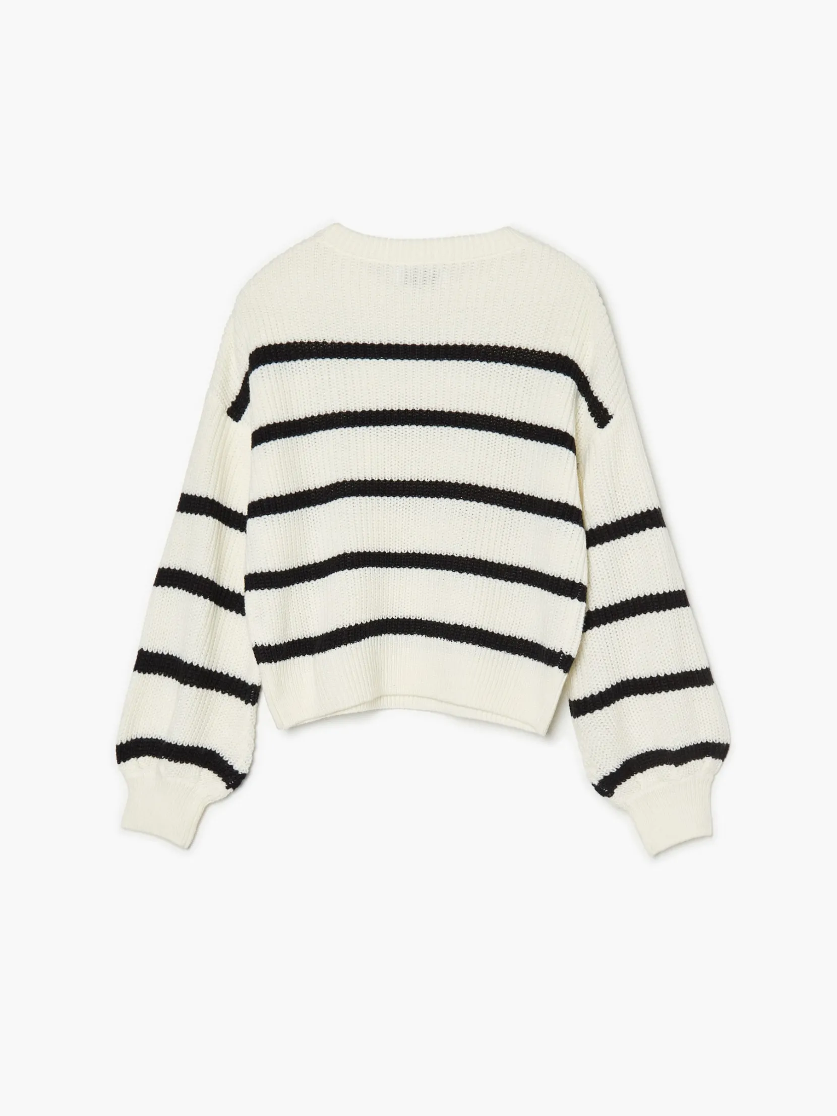 Sale Sweter w czarne paski Swetry