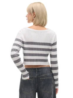 Sale Sweter w poziome paski Swetry