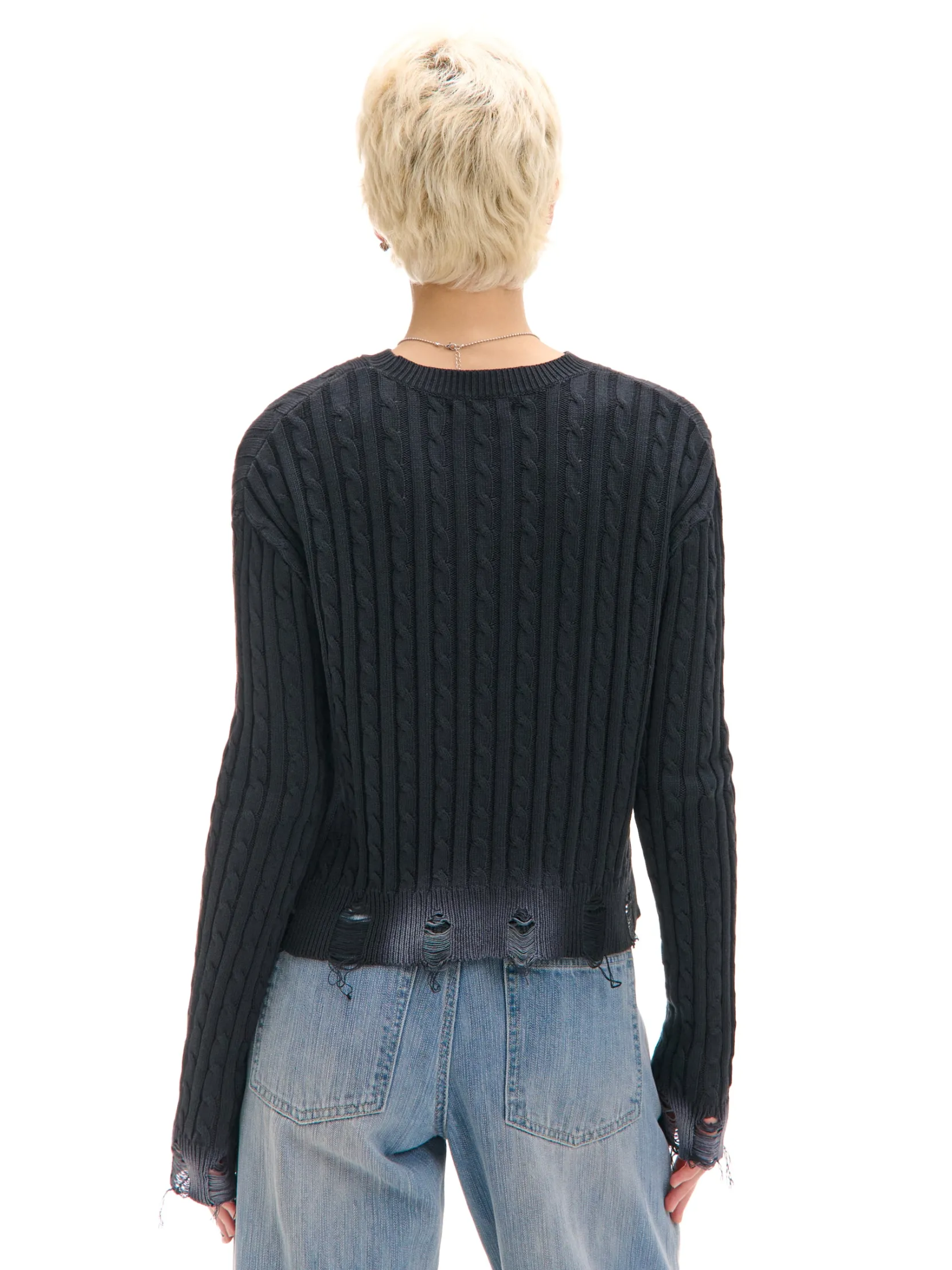 Outlet Sweter z miejscowym efektem wybielenia Swetry
