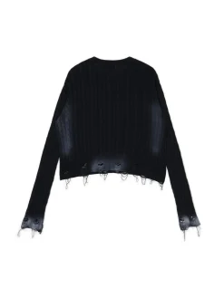 Outlet Sweter z miejscowym efektem wybielenia Swetry