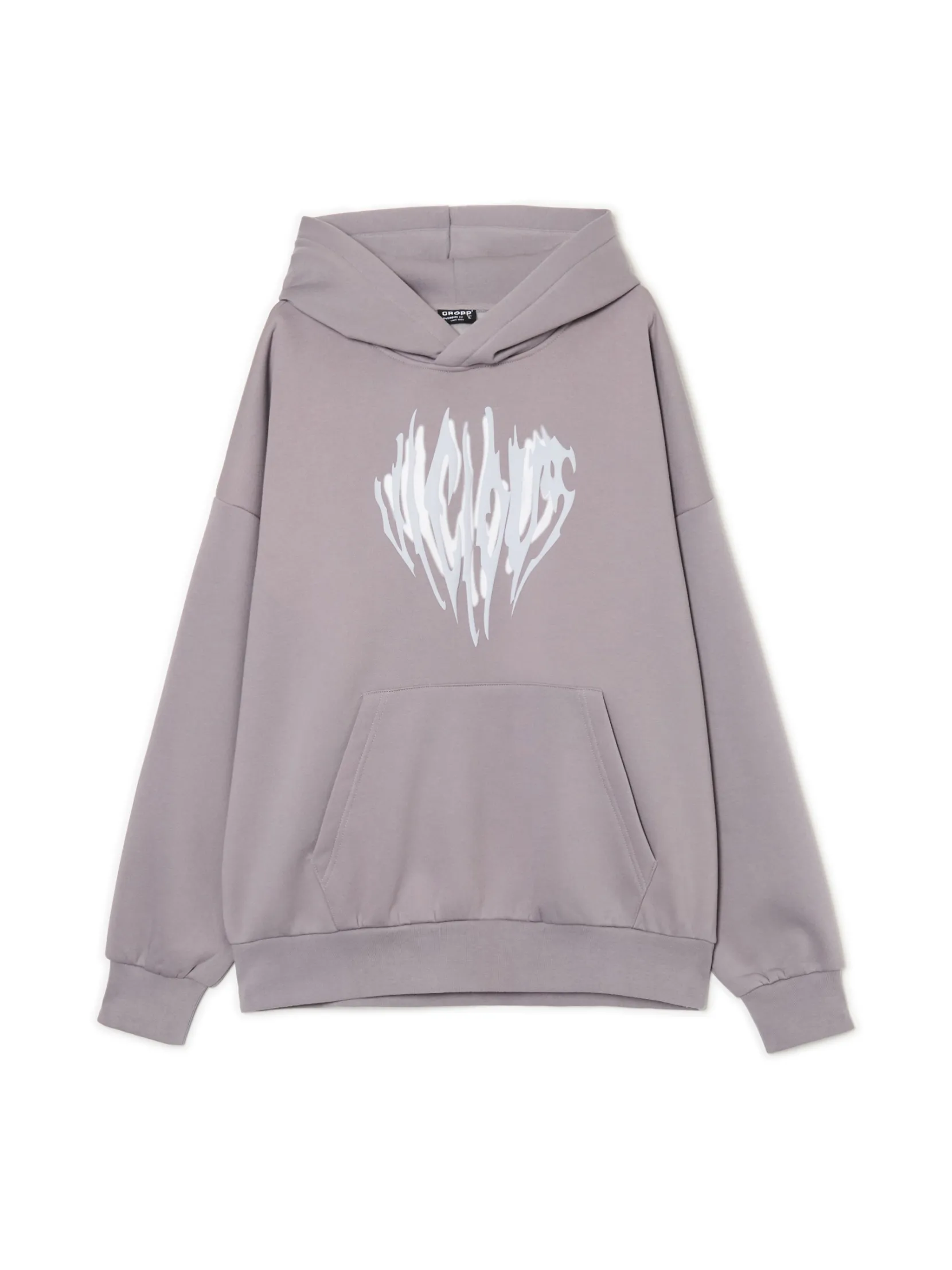 Online Szara bluza z kapturem i nadrukiem UNISEX Bluzy|Unisex