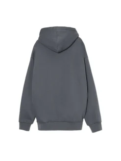 Sale Szara bluza z kapturem i nadrukiem Bluzy