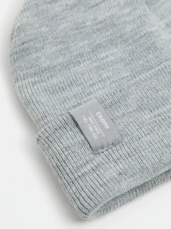 Discount Szara czapka beanie z wiskozą Czapki|Basic