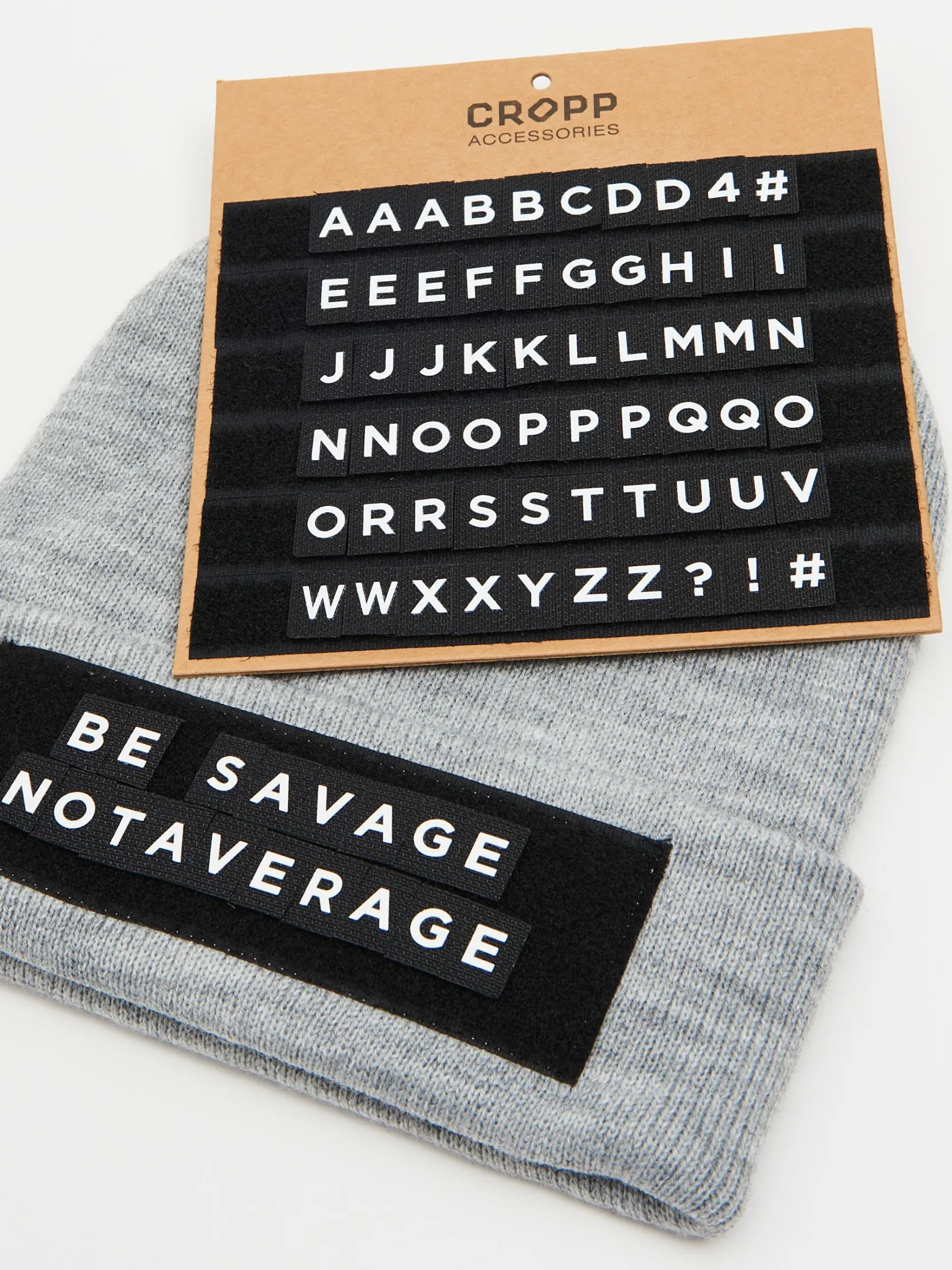 New Szara czapka z personalizowanym napisem Czapki
