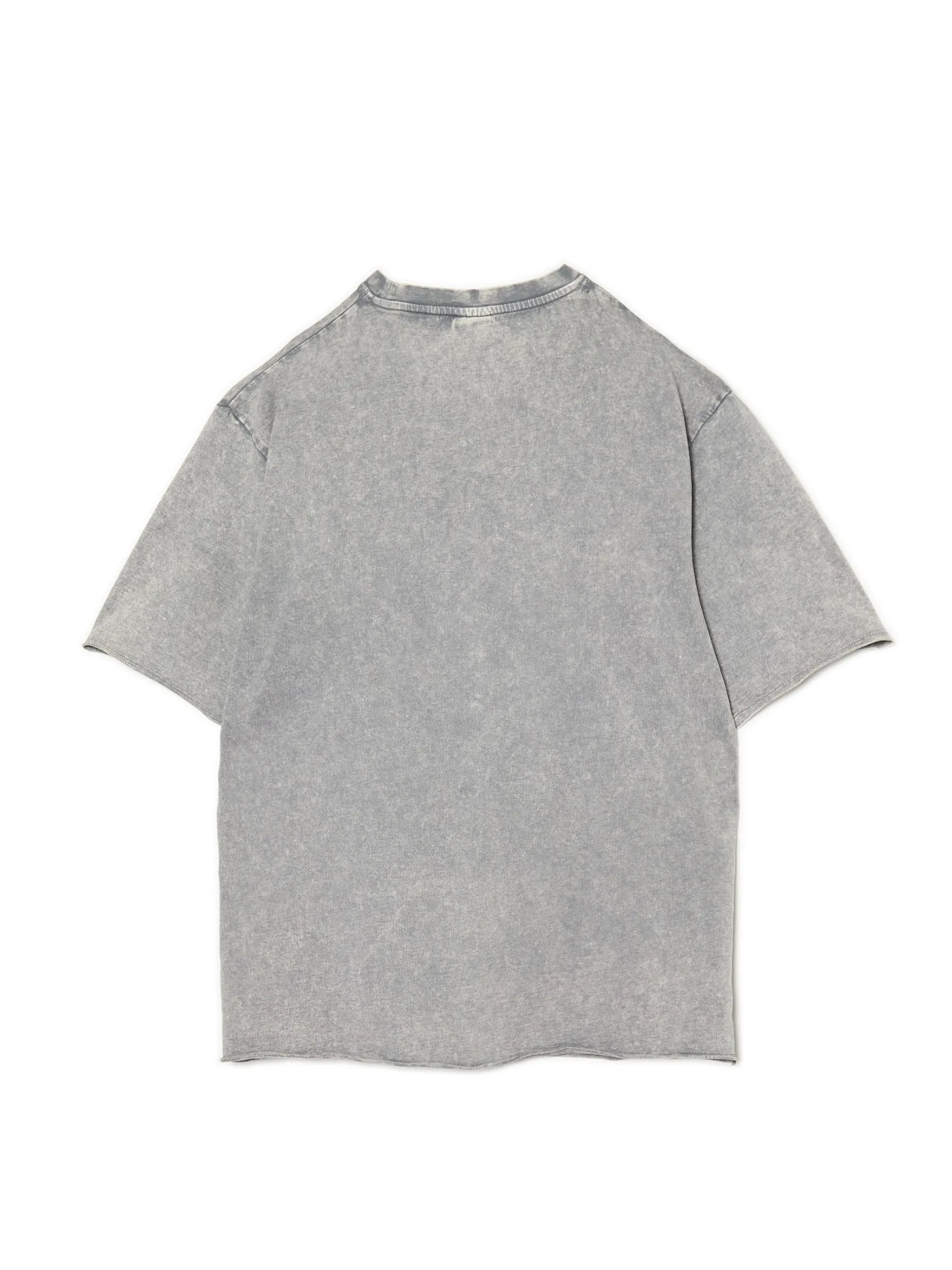 Fashion Szara koszulka acid wash Koszulki