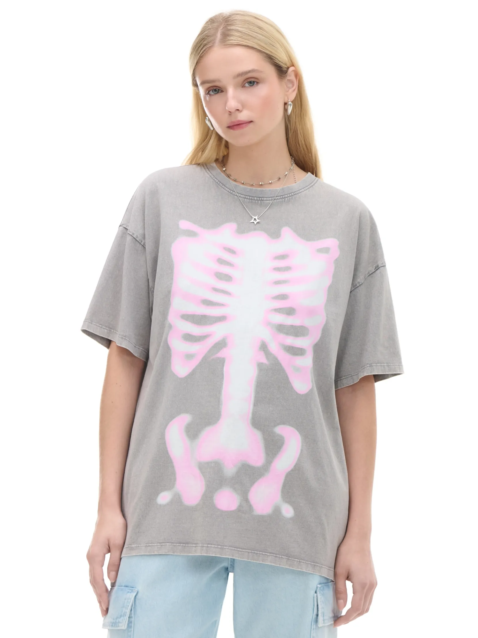 Online Szara koszulka z nadrukiem UNISEX Unisex|Unisex