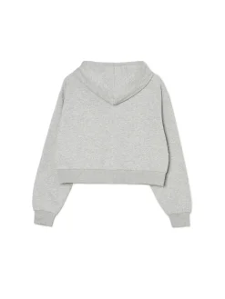 Discount Szara krótka bluza z motylem Bluzy