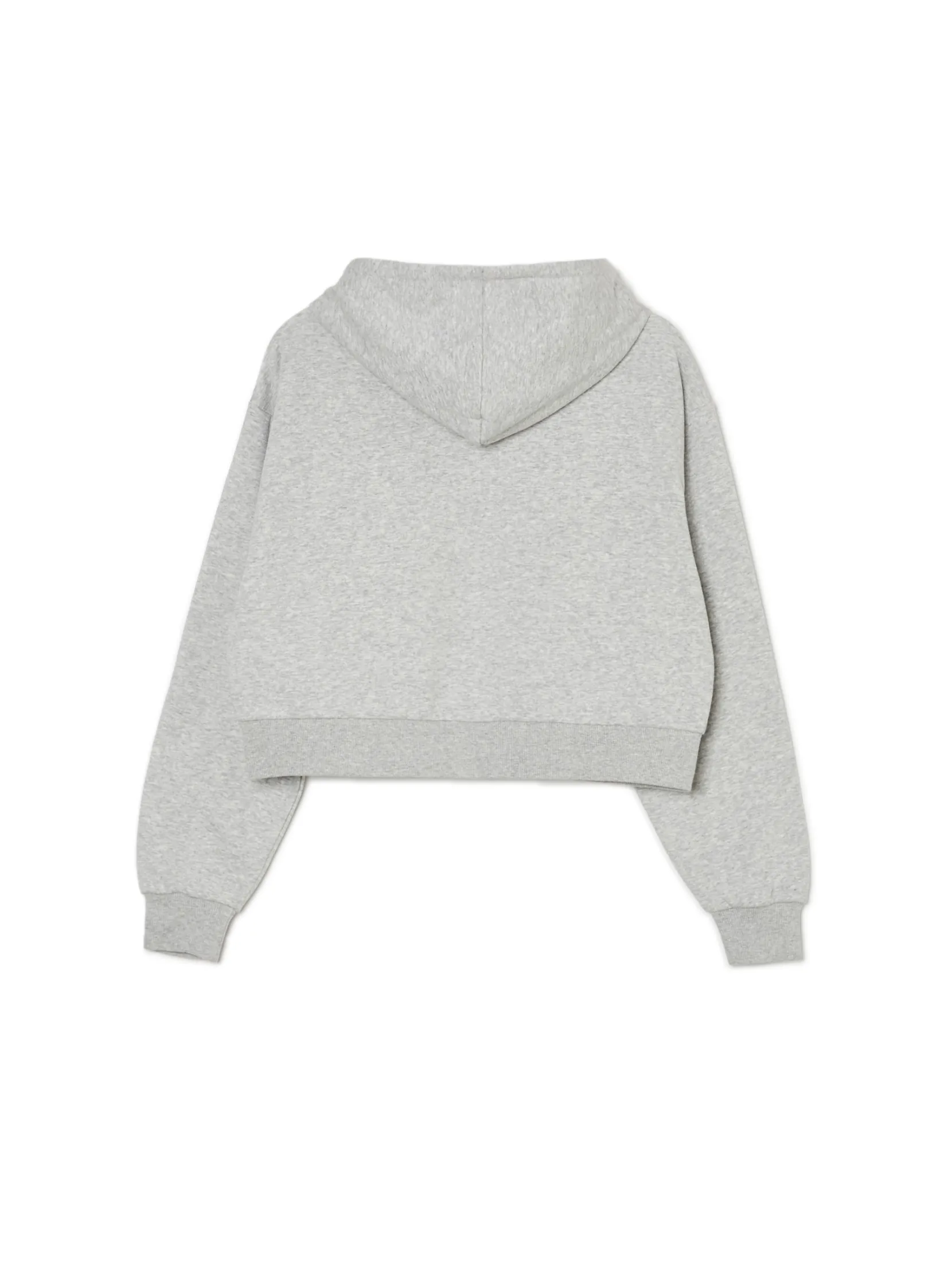 Discount Szara krótka bluza z motylem Bluzy