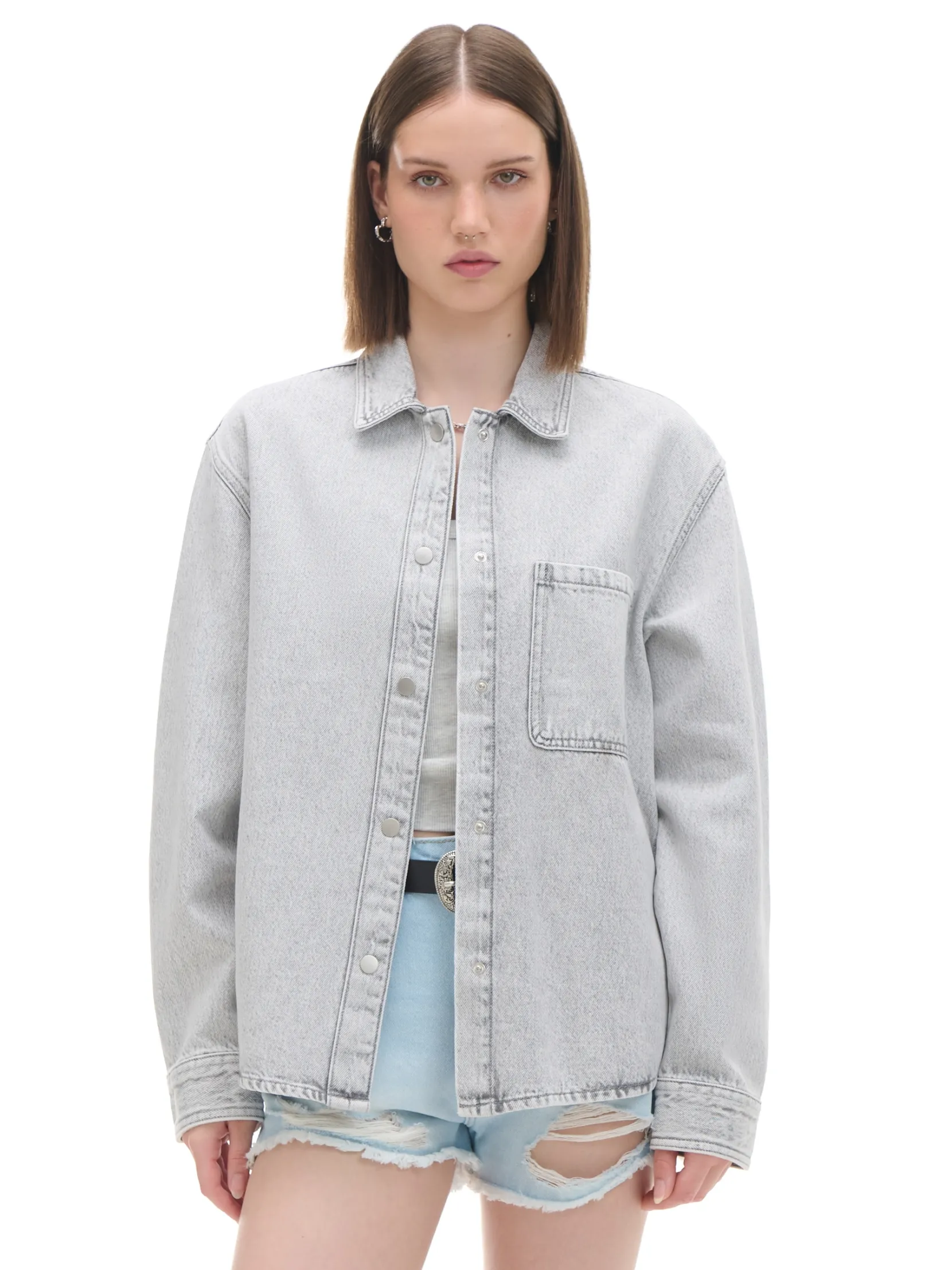 Sale Szara kurtka jeansowa Kurtki, Płaszcze|Sety