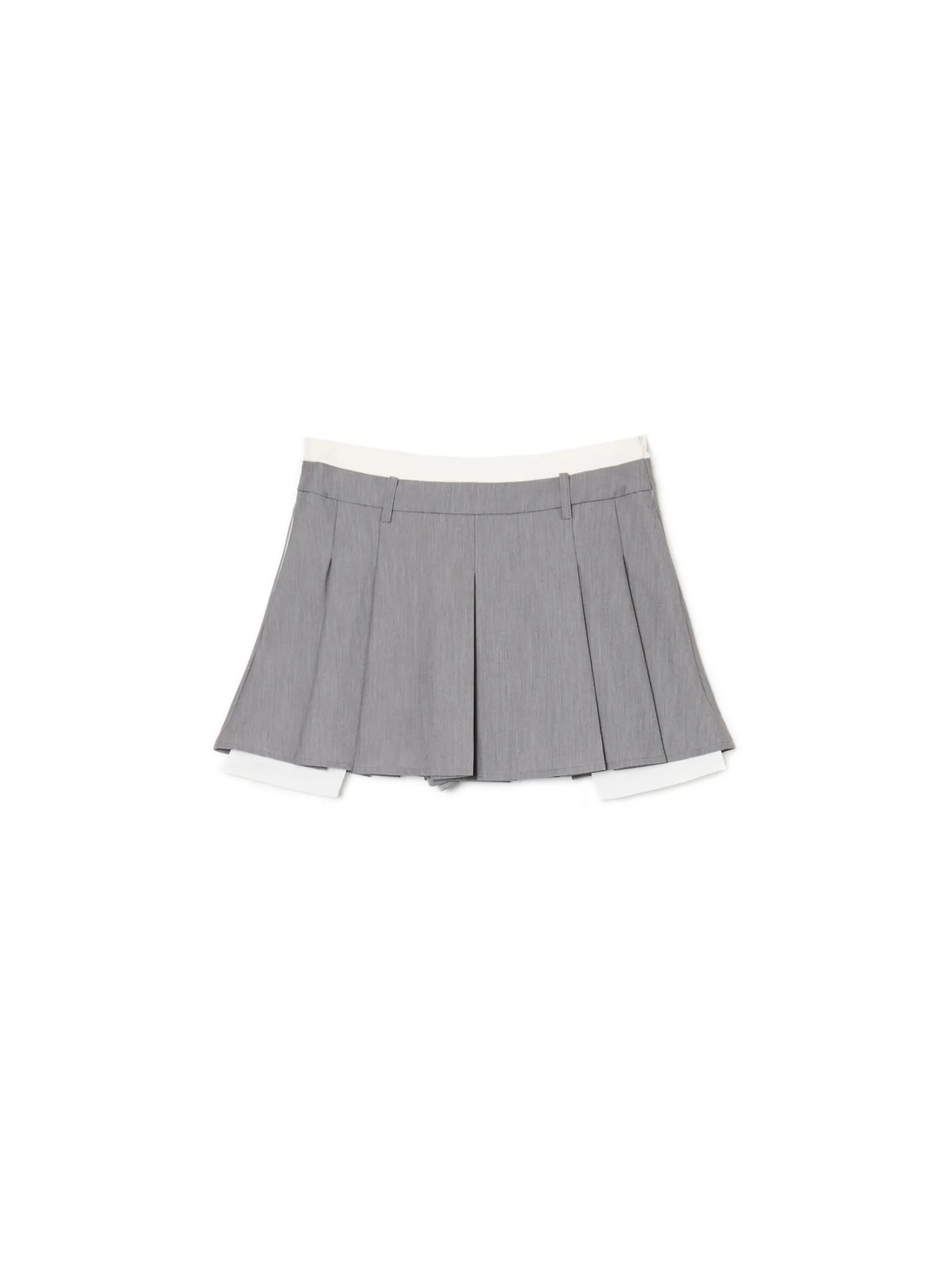 Best Szara mini z plisami Spódnice|Sety