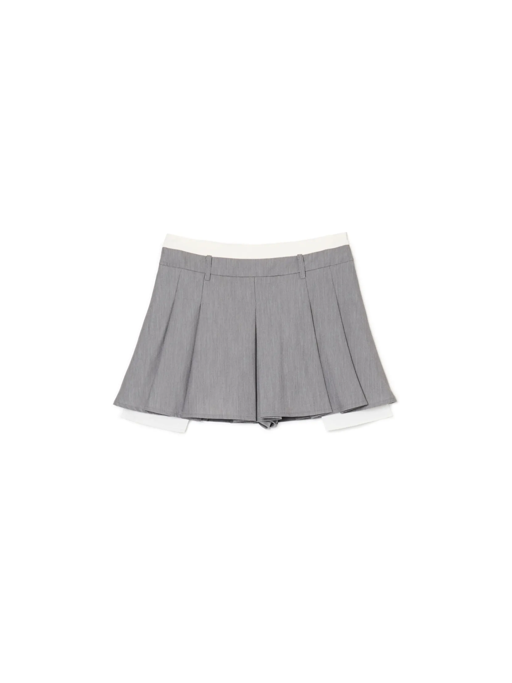 Best Szara mini z plisami Spódnice|Sety