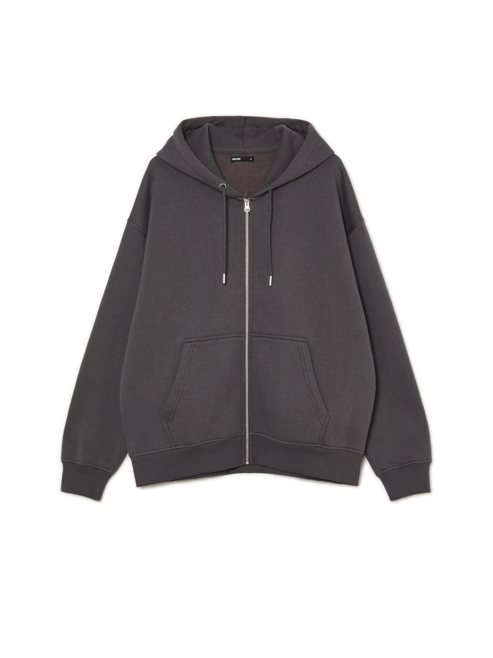 Clearance Szara rozpinana bluza oversize Bluzy