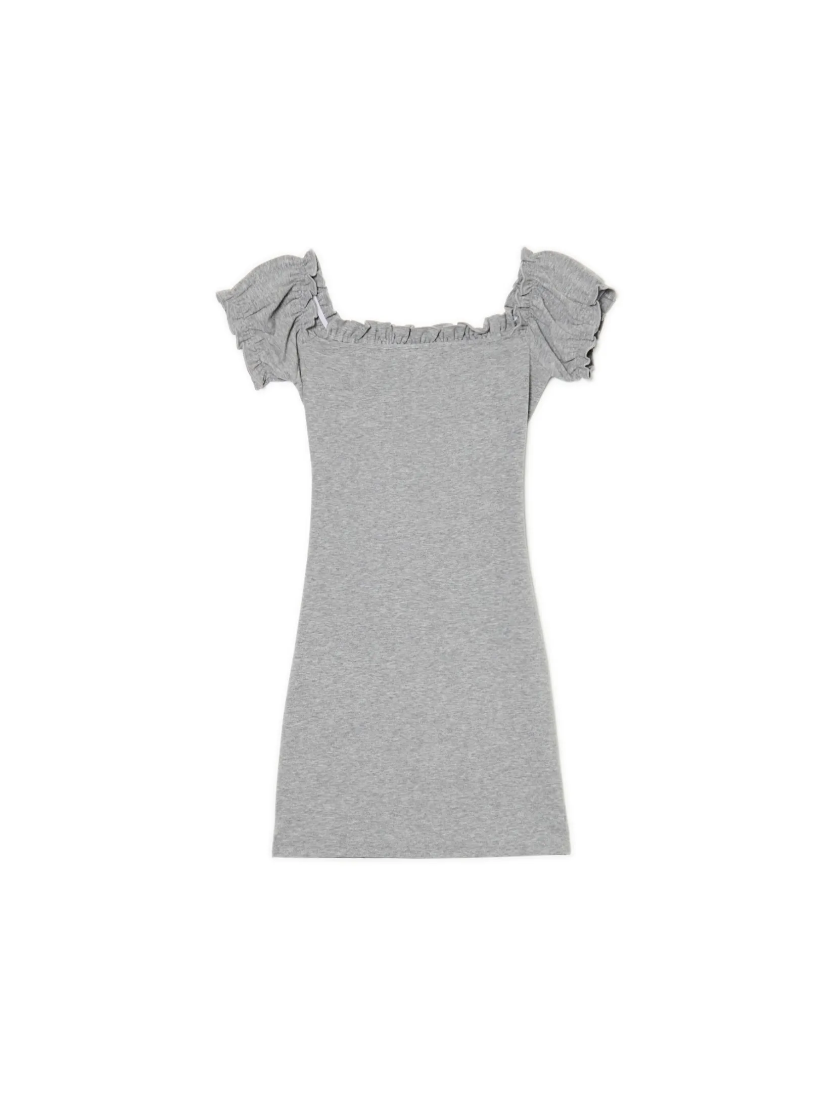 Fashion Szara sukienka mini z krótkimi rękawkami Sukienki, Kombinezony