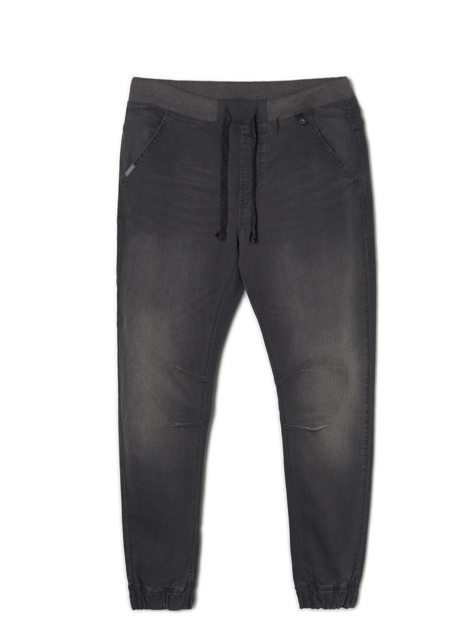 Fashion Szare jeansowe joggery Jeansy