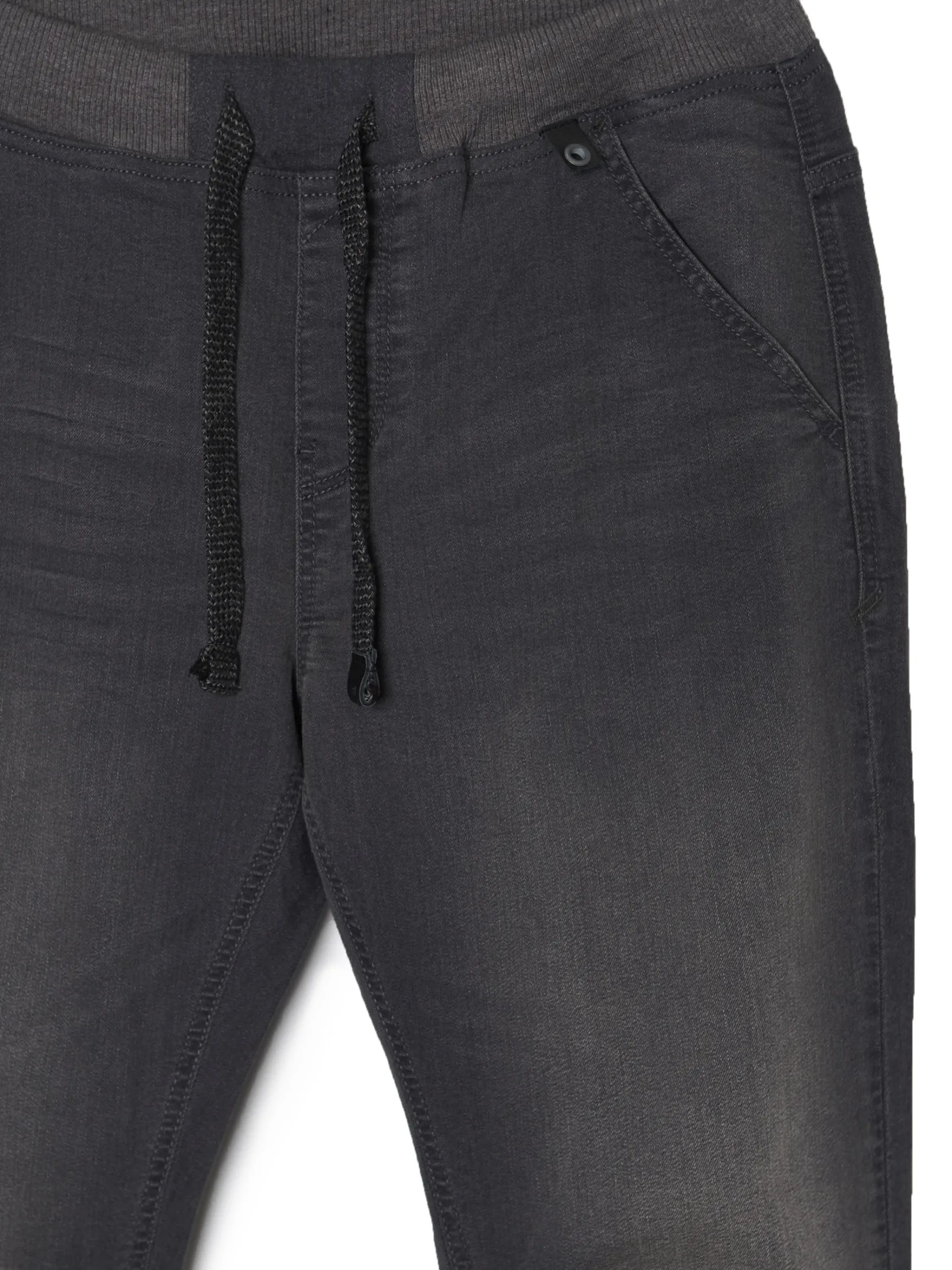 Fashion Szare jeansowe joggery Jeansy