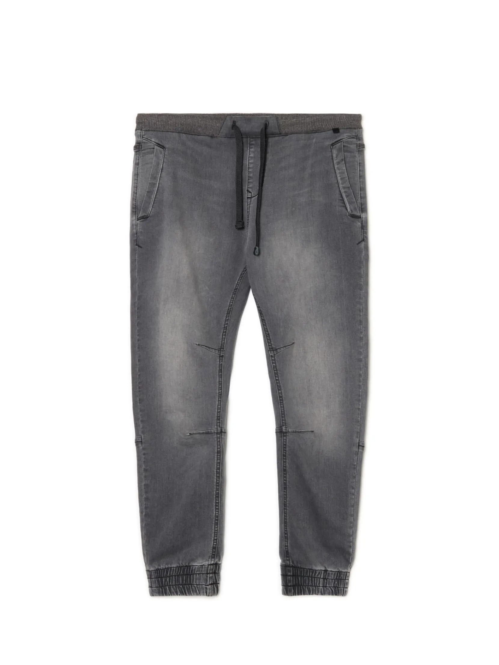 Sale Szare jeansowe joggery chino Jeansy