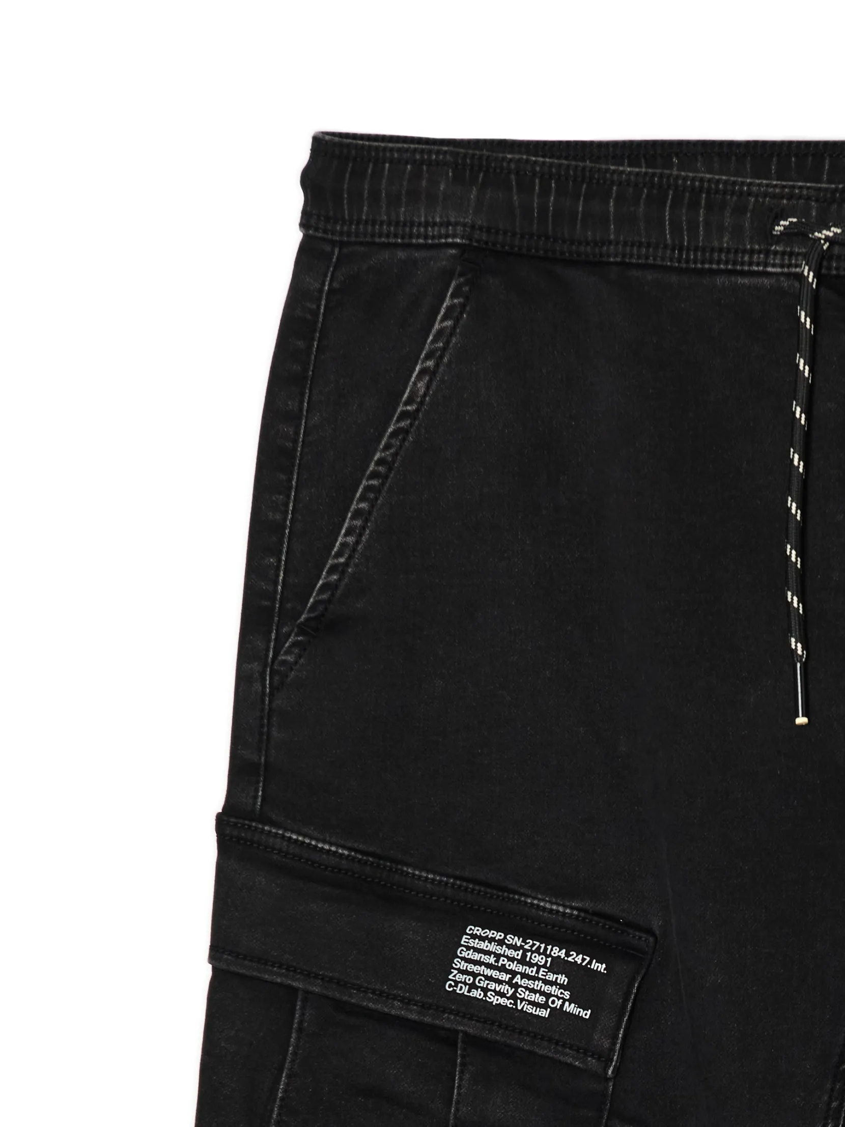 New Szare jeansy jogger z kieszeniami cargo Jeansy