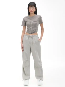Sale Szare jeansy parachute Jeansy