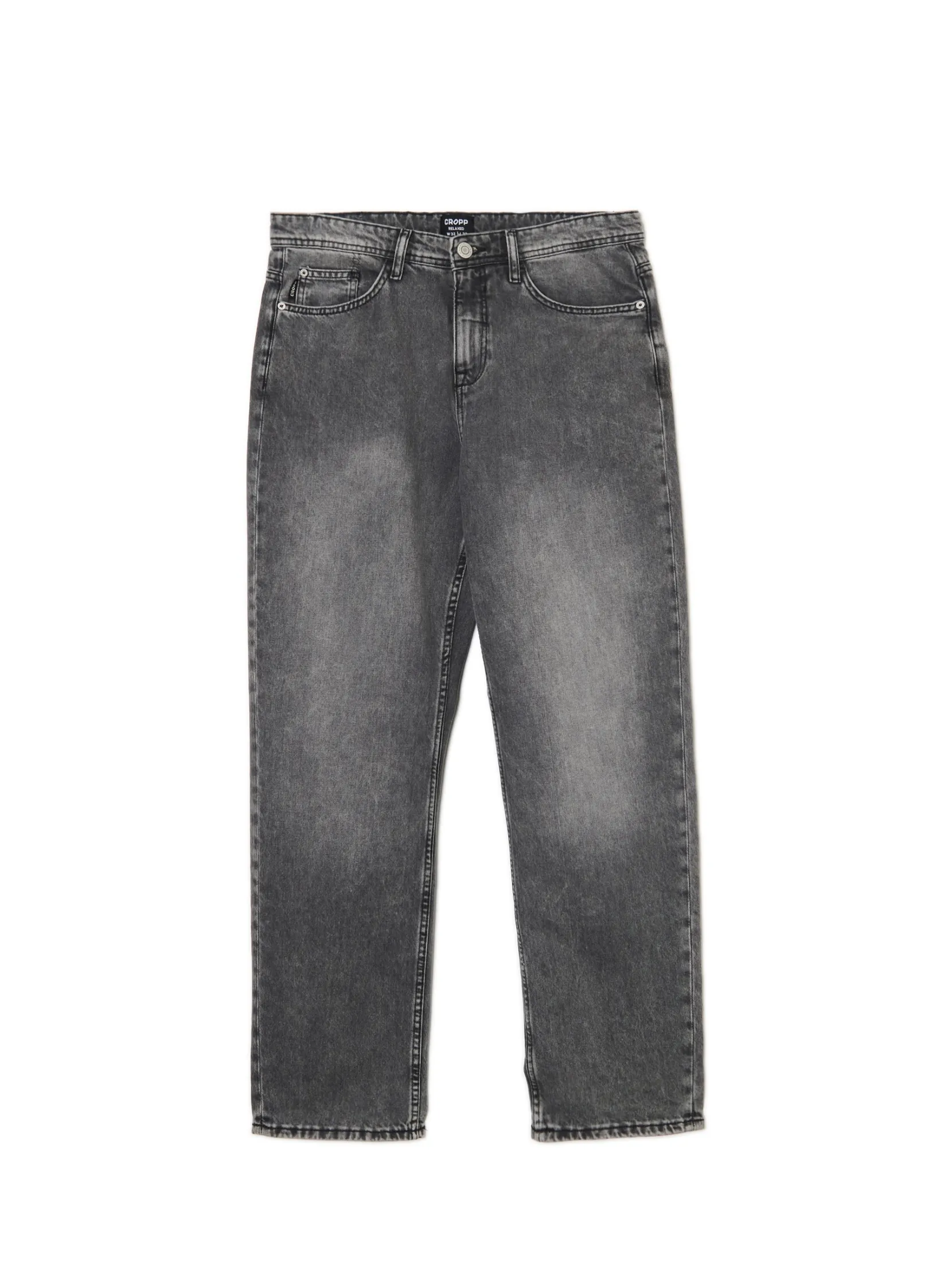 New Szare jeansy relaxed Jeansy