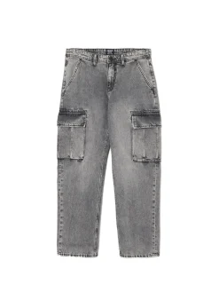 New Szare jeansy relaxed Jeansy