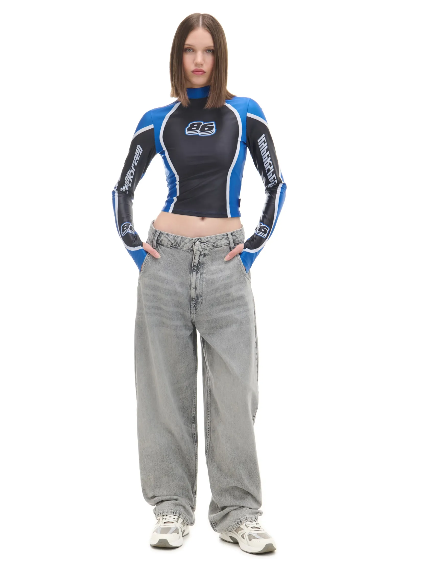 Fashion Szare jeansy skater Jeansy