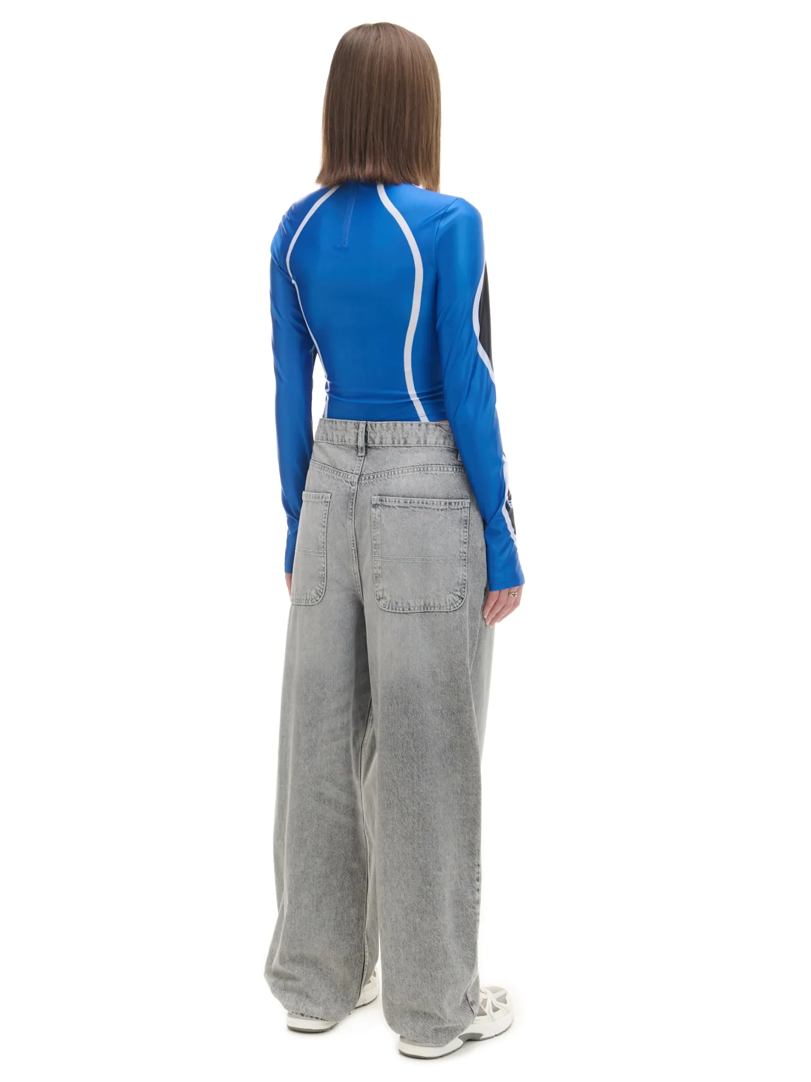 Fashion Szare jeansy skater Jeansy