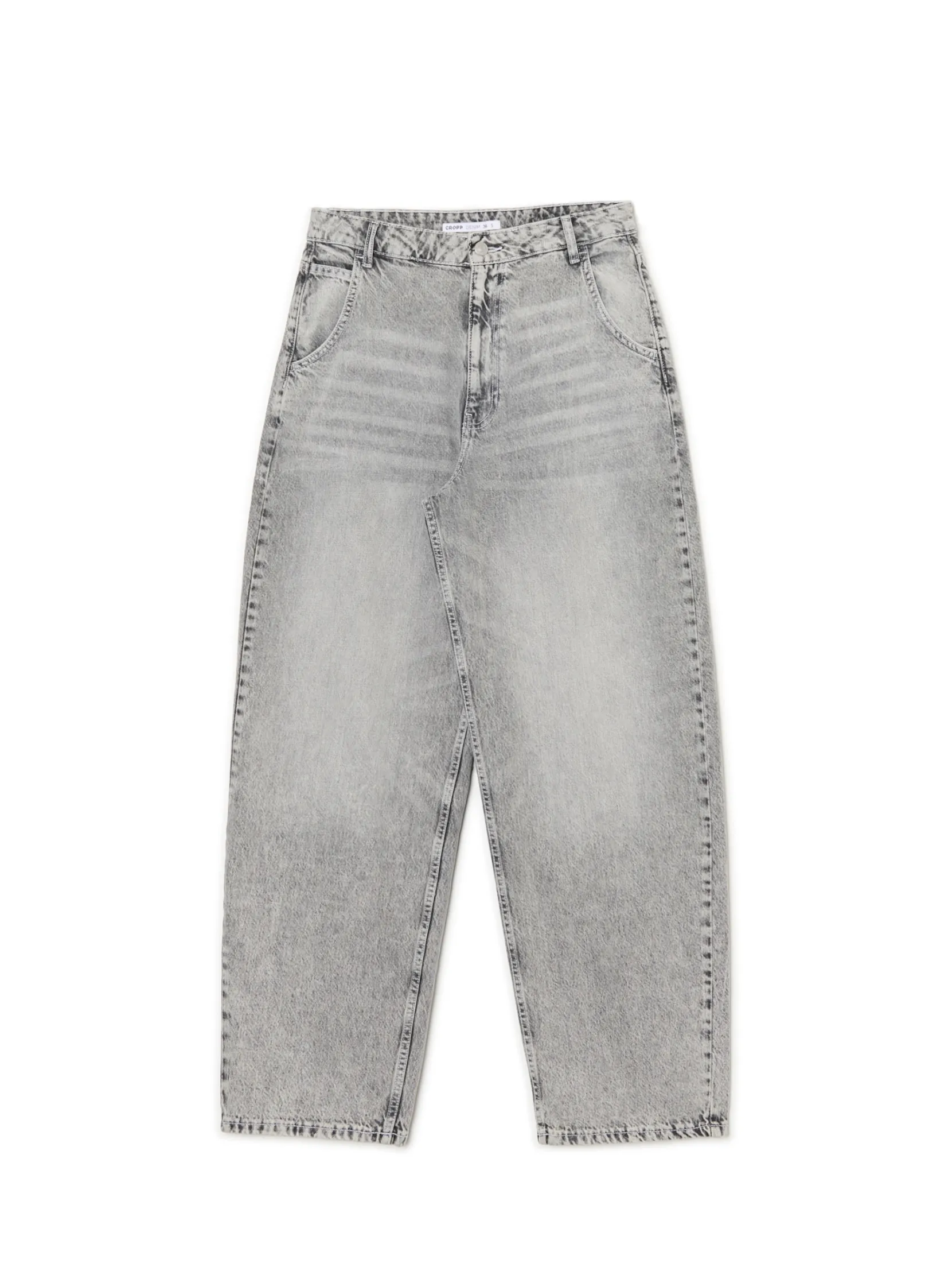 Fashion Szare jeansy skater Jeansy