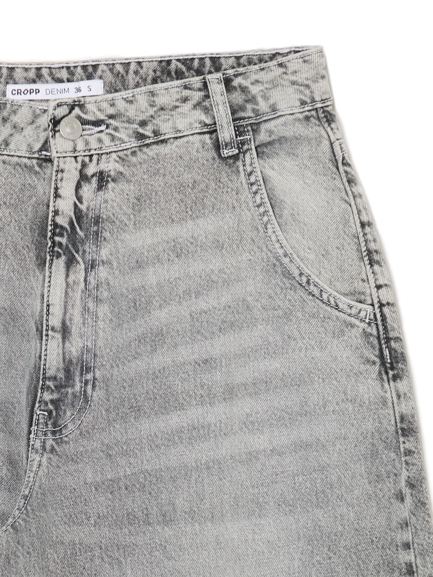 Fashion Szare jeansy skater Jeansy