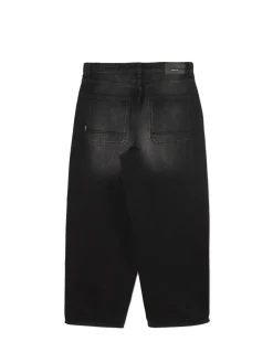 Outlet Szare jeansy skater z efektem sprania Jeansy