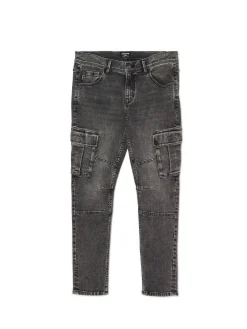 Outlet Szare jeansy skinny Jeansy