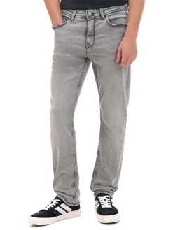 Discount Szare jeansy slim Jeansy