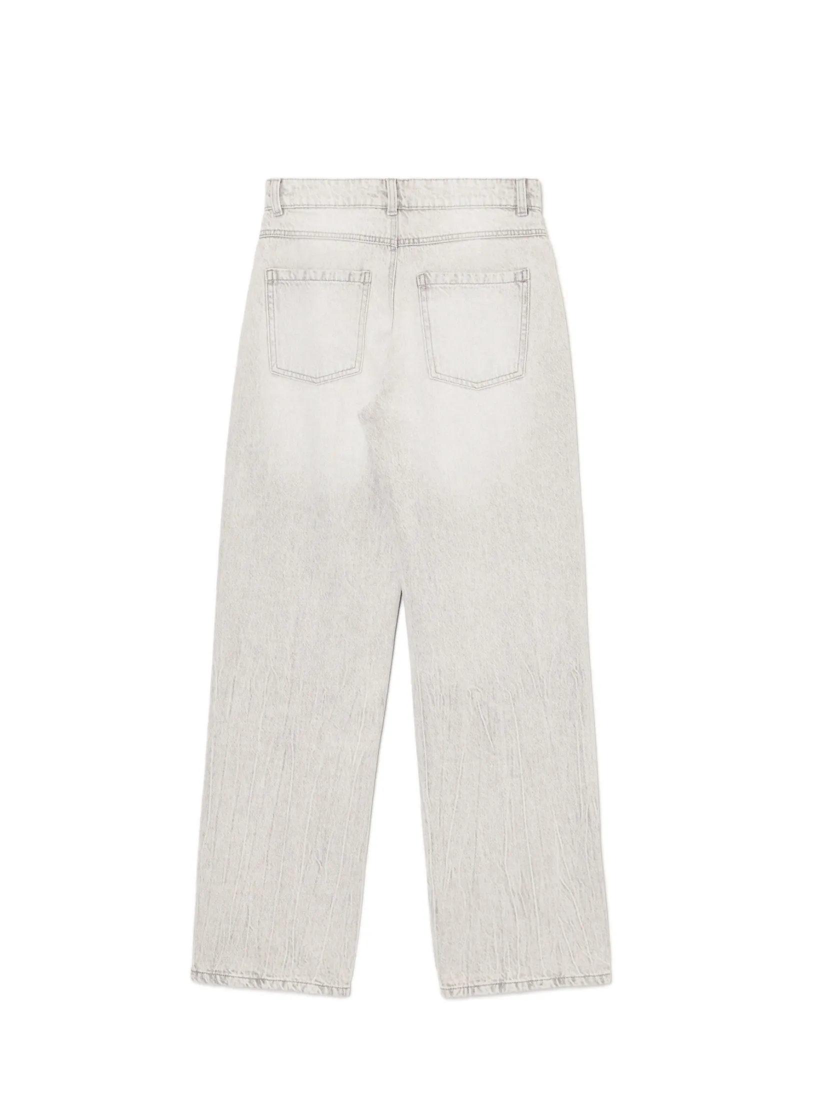 Fashion Szare jeansy straight Jeansy