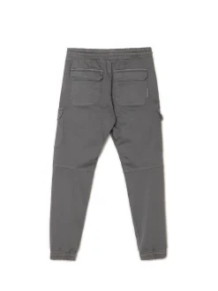 Sale Szare joggery basic z kieszeniami cargo Spodnie