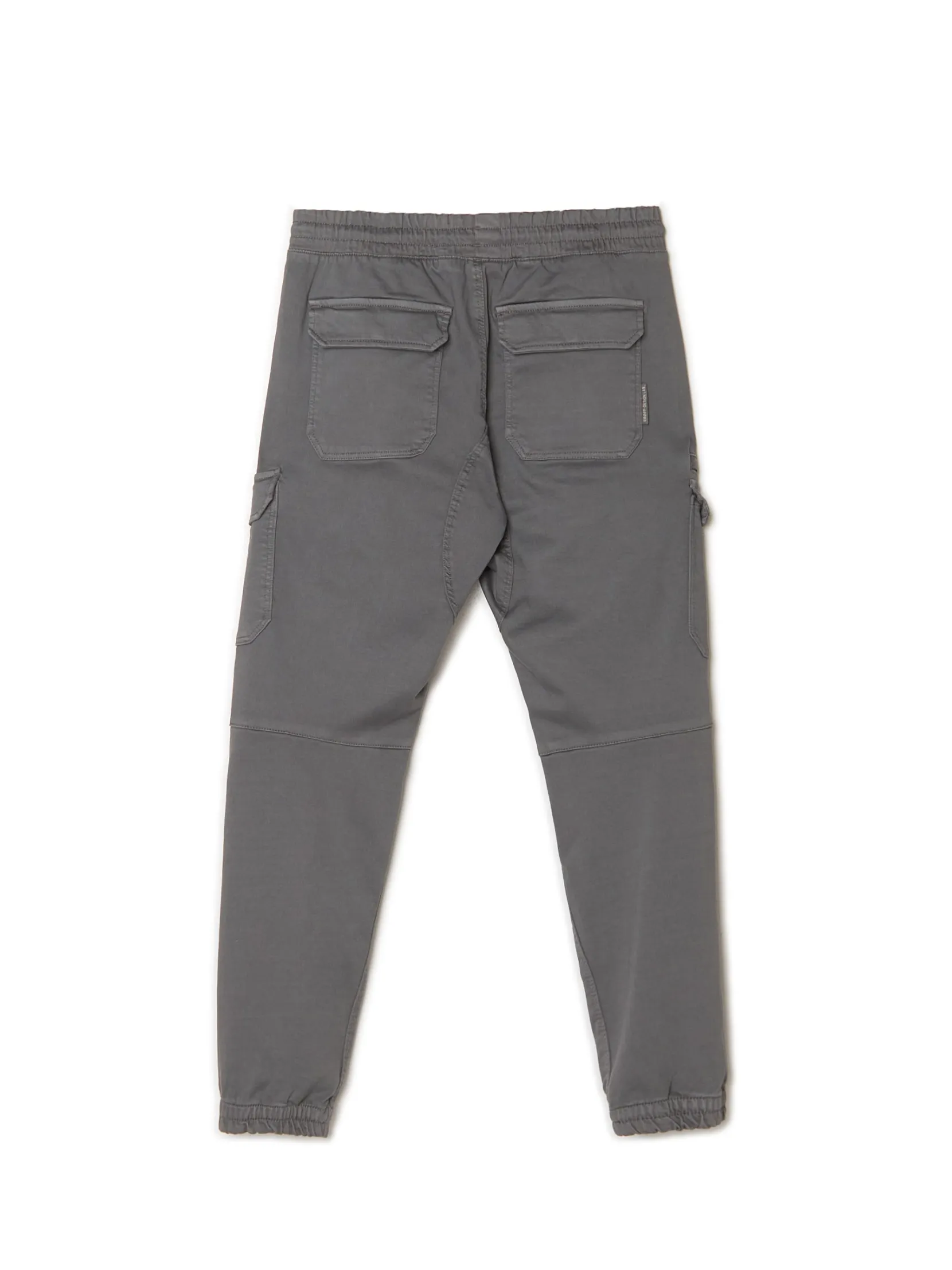 Sale Szare joggery basic z kieszeniami cargo Spodnie