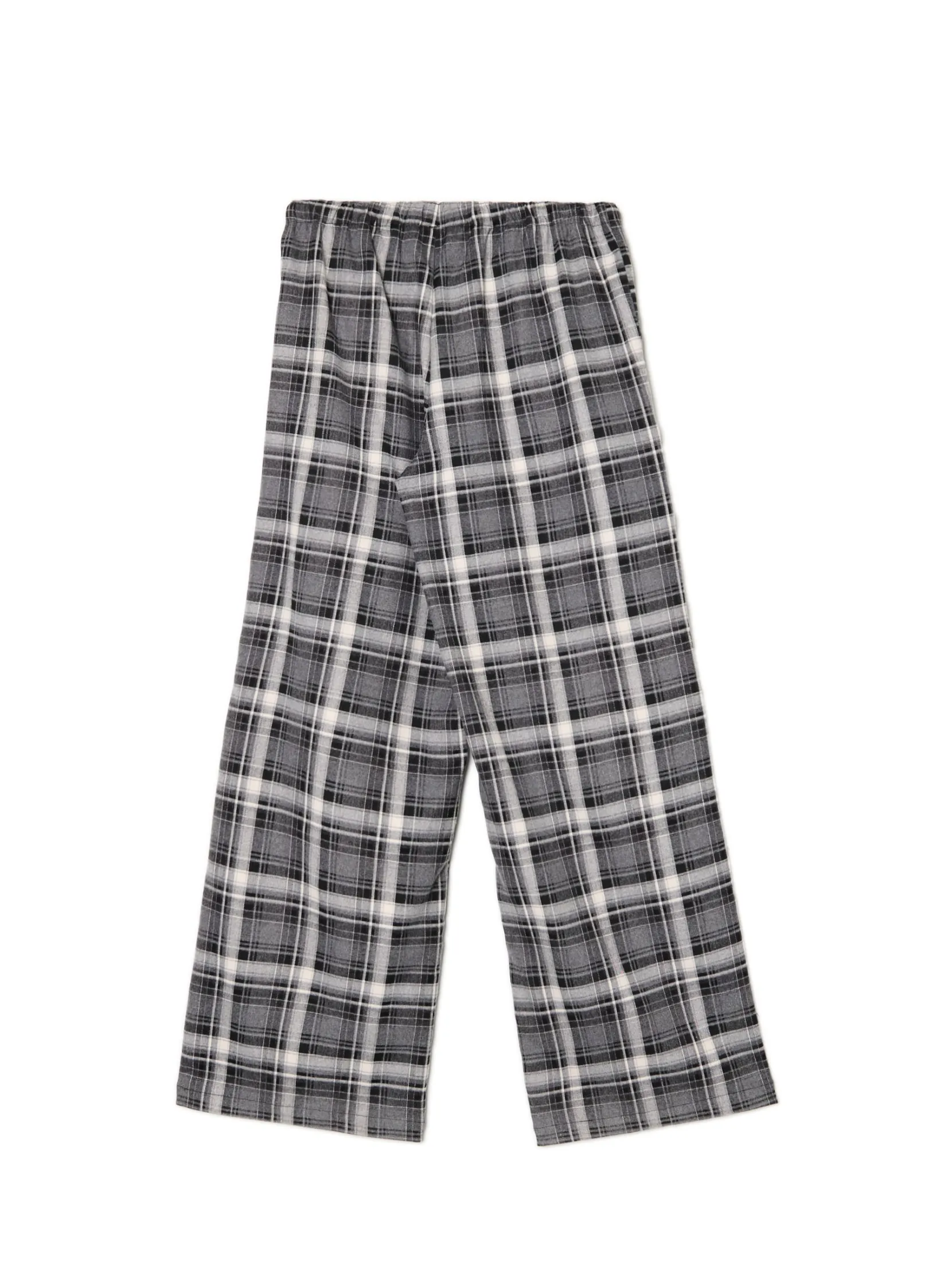 Clearance Szare spodnie baggy w kratę Spodnie
