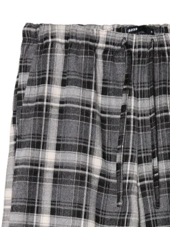 Clearance Szare spodnie baggy w kratę Spodnie