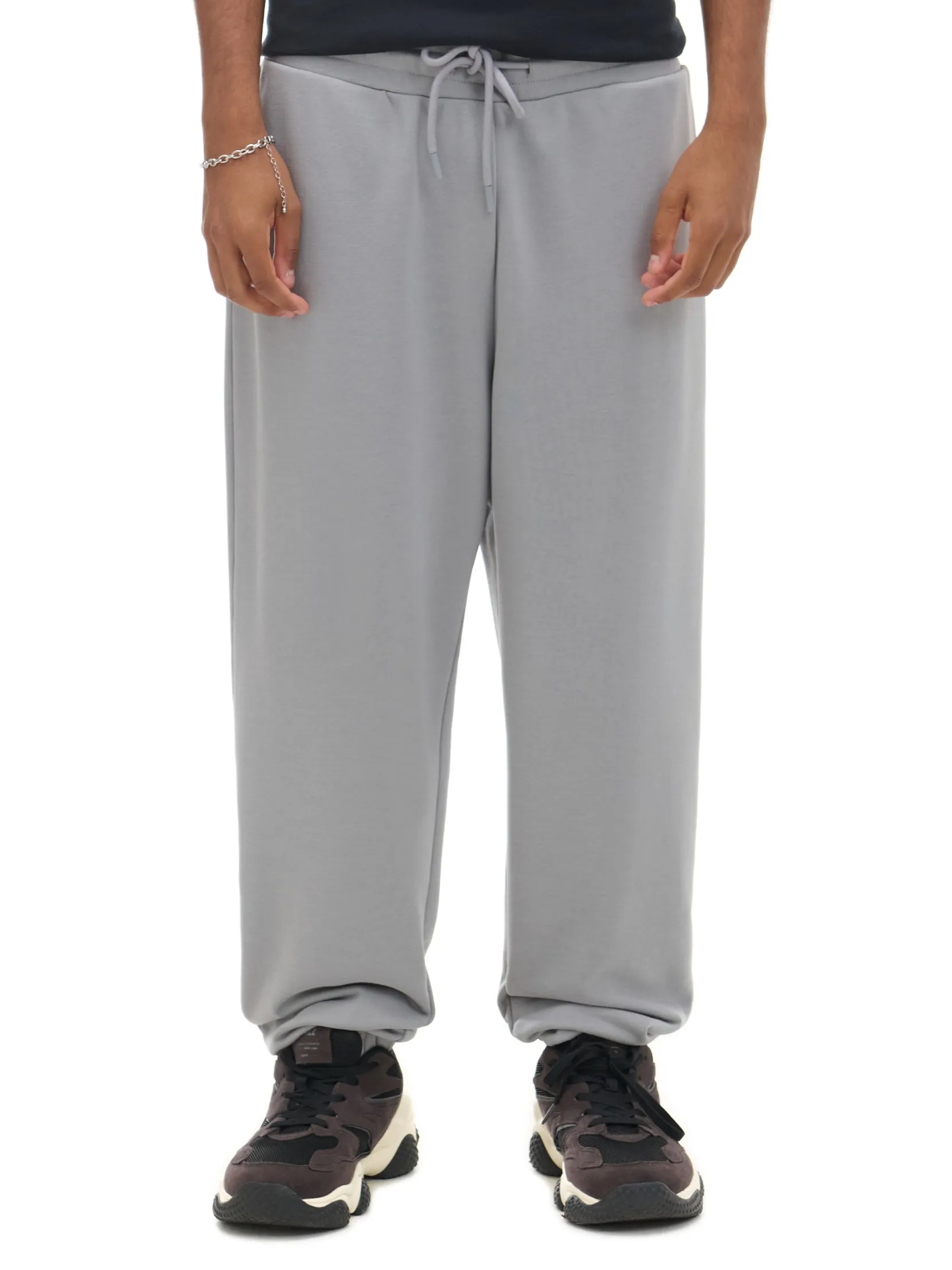 Best Szare spodnie dresowe joggery basic Spodnie