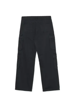 Fashion Szare spodnie loose z kieszeniami cargo Spodnie