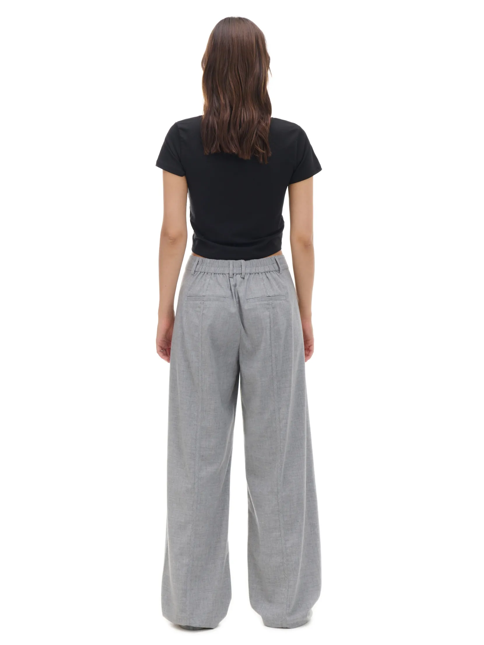 Discount Szare spodnie tailoring Spodnie
