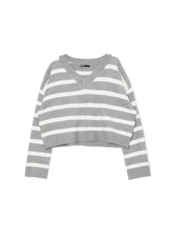 New sweter w białe paski Swetry